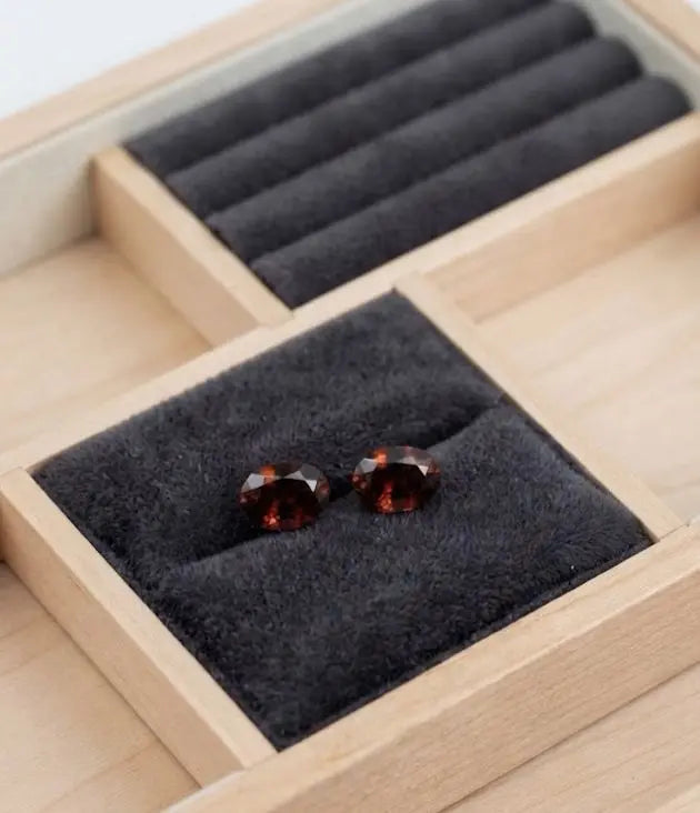 Natural Quality 2 Garnet Gemstones From Brazil, Dimension 6 x4 mm, Weight 1.17 Ct, Shape Emerald Cut, GEM-ABC-312